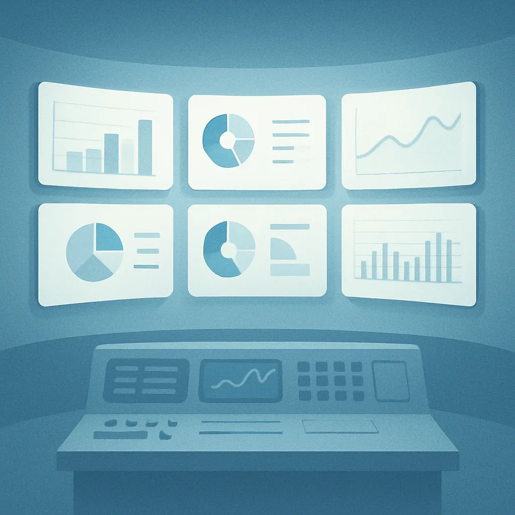 Salle de contrôle et tableaux de bord